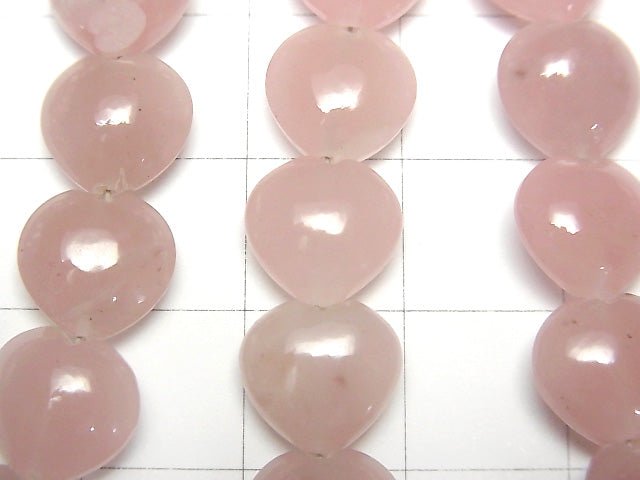 [Video] Guava Quartz AAA- Vertical Hole Heart 10x10mm half or 1strand beads (aprx.6inch / 15cm)