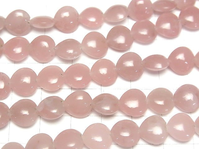 [Video] Guava Quartz AAA- Vertical Hole Heart 10x10mm half or 1strand beads (aprx.6inch / 15cm)