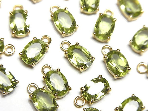 [Video] High Quality Peridot AAA Bezel Setting Oval Faceted 7x5mm 18KGP 2pcs $7.79!