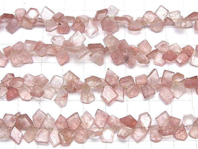 [Video] Pink Epidote AA++ Rough Slice Faceted half or 1strand beads (aprx.7inch / 18cm)