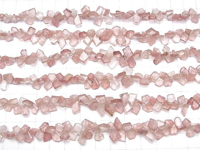 [Video] Pink Epidote AA++ Rough Slice Faceted half or 1strand beads (aprx.7inch / 18cm)