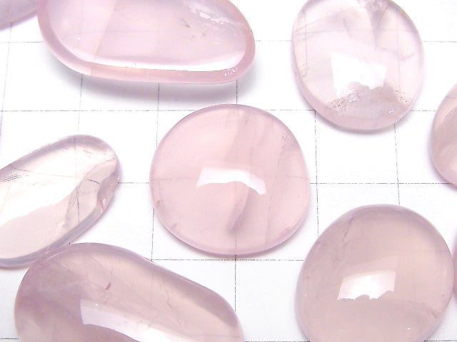 [Video] Mozambique Rose Quartz AAA - AA ++ Cabochon Free Form 5pcs $24.99!