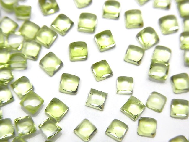 [Video] High Quality Peridot AAA Square  Cabochon 3x3mm 10pcs $3.79!