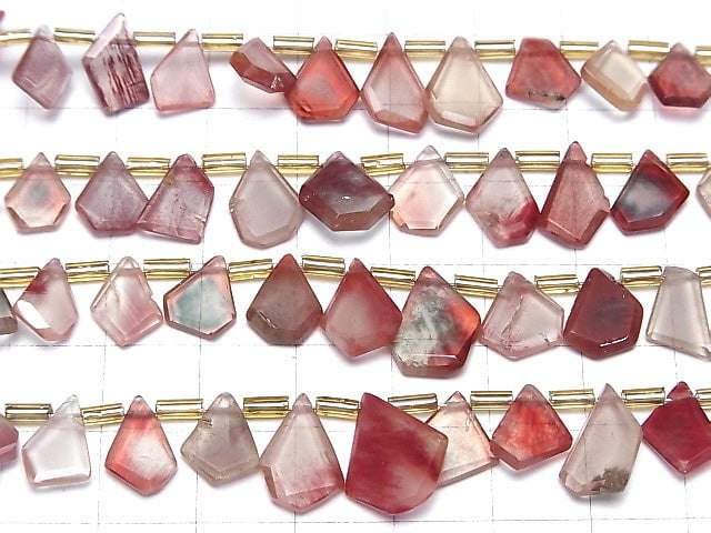 [Video] Mongolian Andesine AA++ Rough Slice Faceted 1strand beads (aprx.7inch / 18cm)