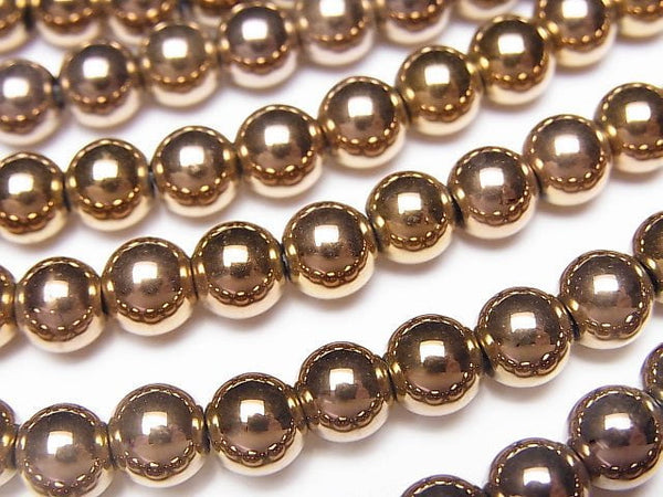 1strand $3.79! Hematite Round 6mm Bronze color coating 1strand beads (aprx.15inch / 38cm)