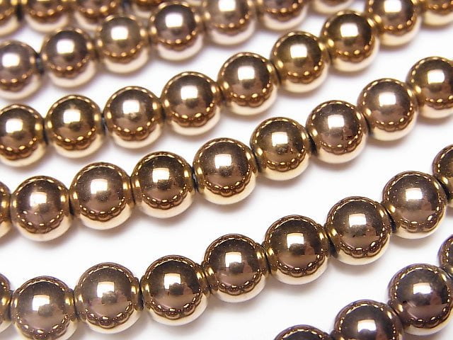 1strand $3.79! Hematite Round 6mm Bronze color coating 1strand beads (aprx.15inch / 38cm)