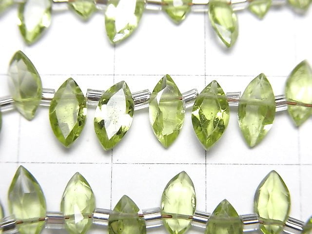 [Video]High Quality Peridot AAA- Marquise Faceted 8x4mm half or 1strand beads (aprx.11inch/28cm)