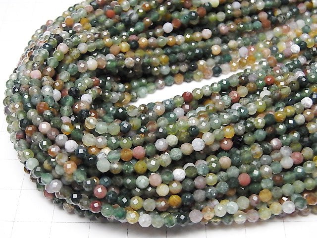 High Quality! 1strand $4.79! Indian Agate Faceted Round 3mm 1strand beads (aprx.15inch / 38cm)