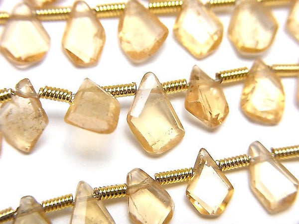 [Video] High Quality Imperial Topaz AAA- Rough Slice Faceted 1strand beads (aprx.7inch / 17cm)