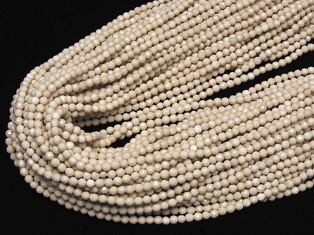 High Quality!  1strand $5.79! Riverstone  Faceted Round 3mm  1strand beads (aprx.15inch/38cm)