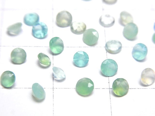 [Video]High Quality Peruvian Blue Opal AAA- Loose stone Round Faceted 3x3mm 10pcs