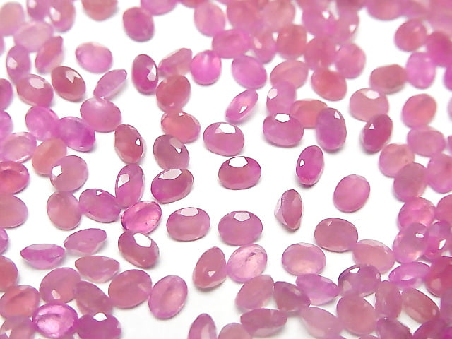 [Video]High Quality Pink Sapphire AAA Loose stone Oval Faceted 4x3mm 5pcs