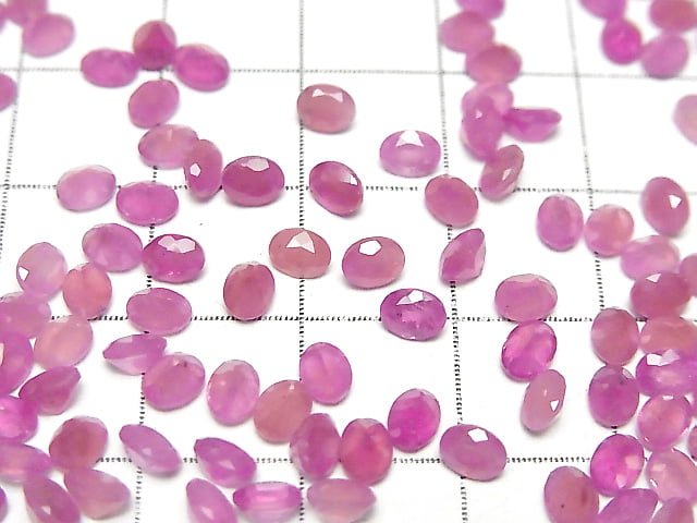 [Video]High Quality Pink Sapphire AAA Loose stone Oval Faceted 4x3mm 5pcs