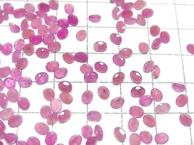 [Video]High Quality Pink Sapphire AAA Loose stone Oval Faceted 4x3mm 5pcs