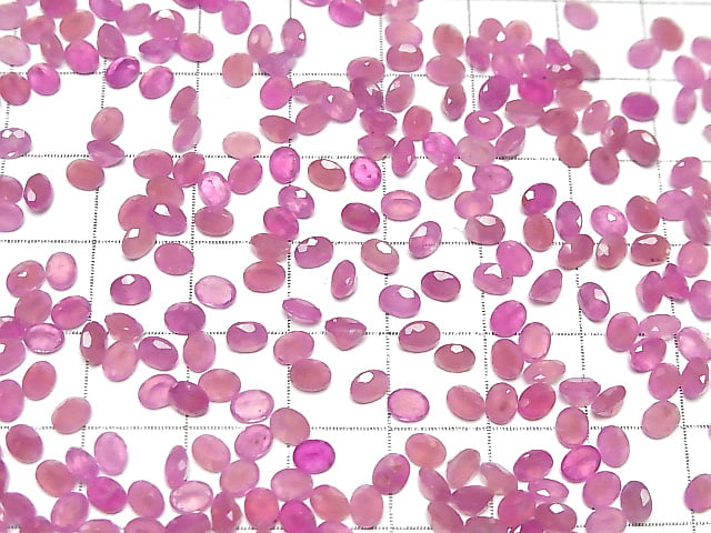 [Video]High Quality Pink Sapphire AAA Loose stone Oval Faceted 4x3mm 5pcs