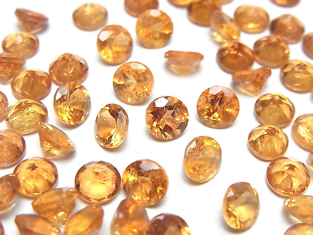 [Video]High Quality Imperial Topaz AAA- Loose stone Round Faceted 6x6mm 1pc