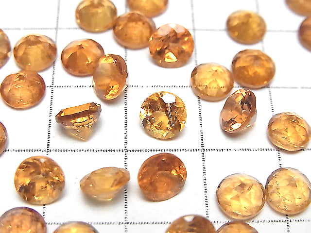 [Video]High Quality Imperial Topaz AAA- Loose stone Round Faceted 6x6mm 1pc