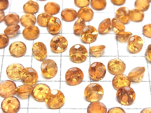 [Video]High Quality Imperial Topaz AAA- Loose stone Round Faceted 6x6mm 1pc