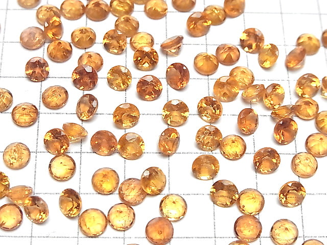 [Video]High Quality Imperial Topaz AAA- Loose stone Round Faceted 6x6mm 1pc