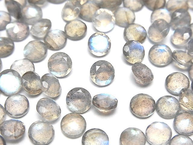 [Video] High Quality Labradorite AAA- Undrilled Round Faceted 5x5mm 10pcs