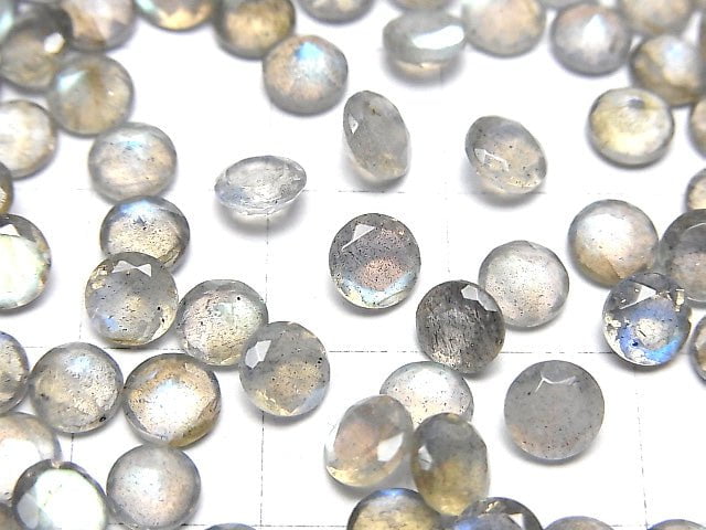 [Video] High Quality Labradorite AAA- Undrilled Round Faceted 5x5mm 10pcs