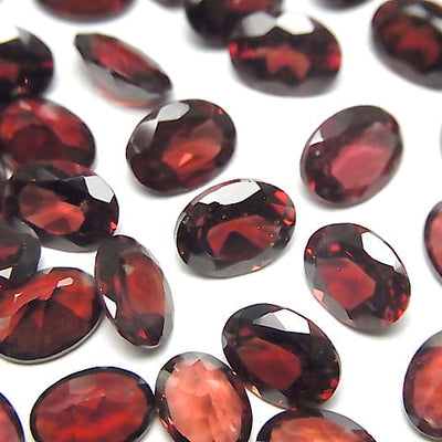 High Quality Mozambique Garnet AAA Loose Stone Oval Faceted 8x6mm 3pcs