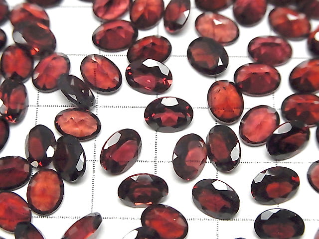 [Video] High Quality Mozambique Garnet AAA Loose Stone Oval Faceted 8x6mm 3pcs