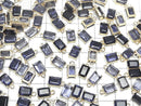 [Video]High Quality Iolite AA++ Bezel Setting Rectangle Faceted 8x6mm 18KGP 1pc