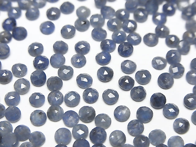 [Video] Unheated Blue Sapphire AA++ Round Rose Cut 3x3mm 10pcs