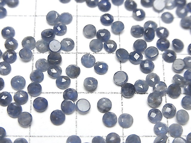 [Video] Unheated Blue Sapphire AA++ Round Rose Cut 3x3mm 10pcs
