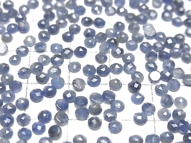 [Video] Unheated Blue Sapphire AA++ Round Rose Cut 3x3mm 10pcs