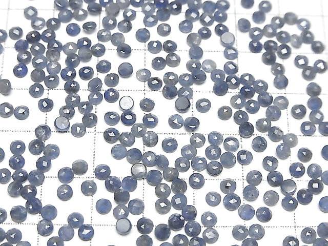 [Video] Unheated Blue Sapphire AA++ Round Rose Cut 3x3mm 10pcs