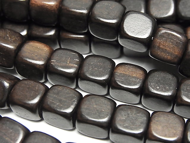 1strand $4.19! Ebony Wood  Cube 8x8x8mm 1strand beads (aprx.15inch/38cm)
