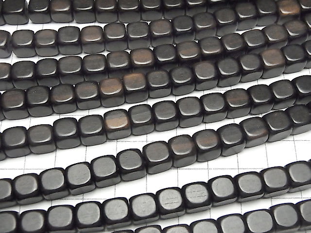 1strand $4.19! Ebony Wood  Cube 8x8x8mm 1strand beads (aprx.15inch/38cm)