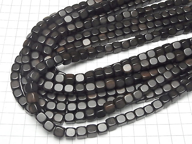 1strand $4.19! Ebony Wood  Cube 8x8x8mm 1strand beads (aprx.15inch/38cm)