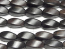 Ebony Wood  4Faceted Twist Faceted Rice 15x8x8mm 1strand beads (aprx.15inch/38cm)