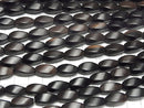 Ebony Wood  4Faceted Twist Faceted Rice 15x8x8mm 1strand beads (aprx.15inch/38cm)