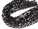 Ebony Wood  4Faceted Twist Faceted Rice 15x8x8mm 1strand beads (aprx.15inch/38cm)