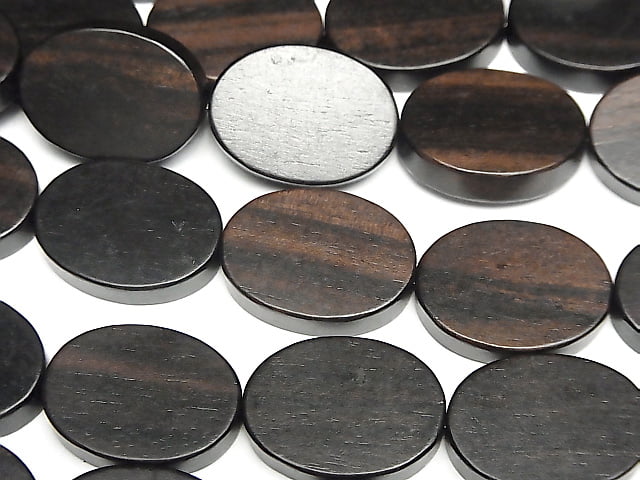 1strand $7.79! Ebony Wood  Oval 20x15x5mm 1strand beads (aprx.15inch/36cm)