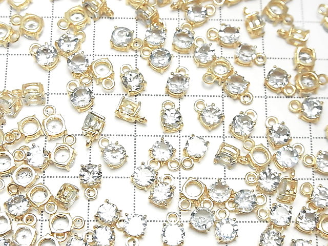 [Video] High Quality Aquamarine AAA Bezel Setting Round Faceted 5x5mm 18KGP 2pcs