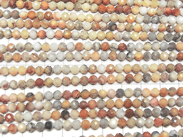 [Video] Crazy lace agate 32 Faceted Round 4 mm 1 strand beads (aprx.15 inch / 38 cm)