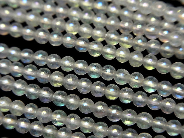[Video] Aqua Crystal Round 3mm 1strand beads (aprx.15inch / 37cm)