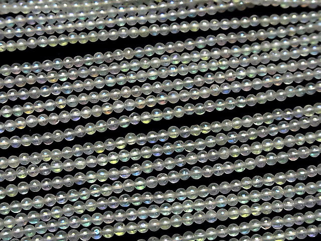 [Video] Aqua Crystal Round 3mm 1strand beads (aprx.15inch / 37cm)