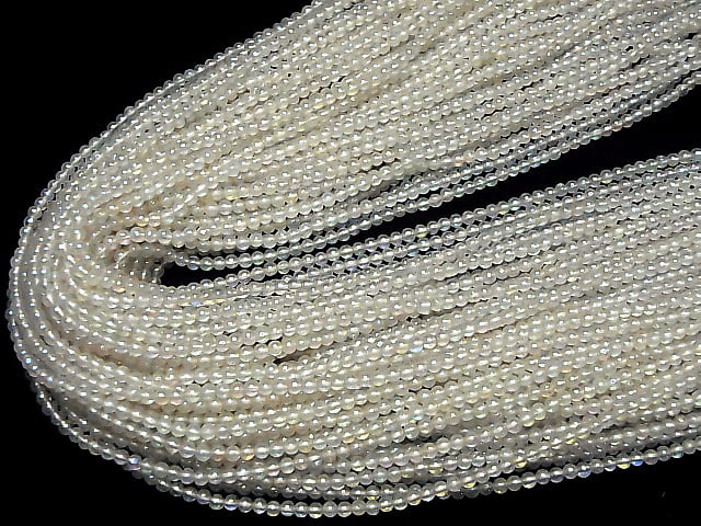 [Video] Aqua Crystal Round 3mm 1strand beads (aprx.15inch / 37cm)