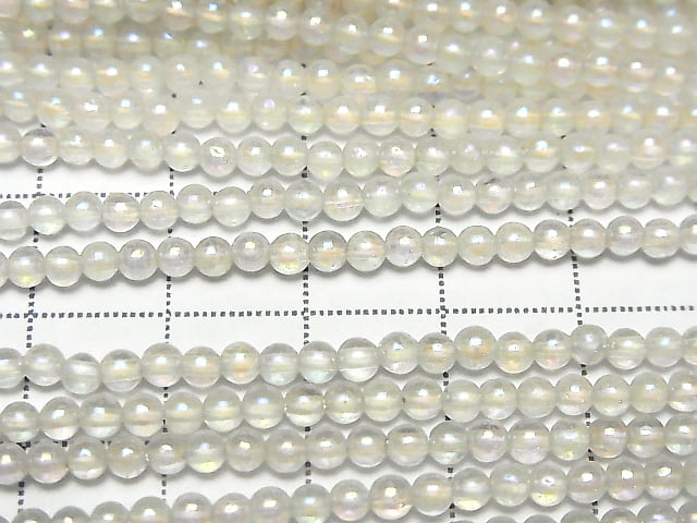 [Video] Aqua Crystal Round 3mm 1strand beads (aprx.15inch / 37cm)