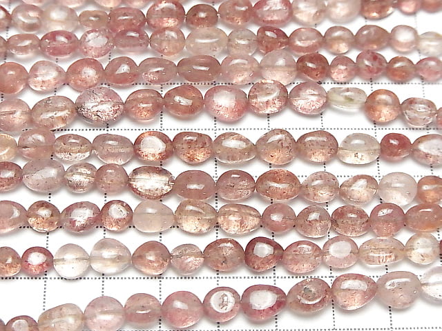 [Video]High Quality Pink Epidote AAA- Nugget 1strand beads (aprx.7inch/18cm)