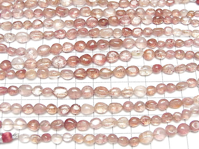 [Video]High Quality Pink Epidote AAA- Nugget 1strand beads (aprx.7inch/18cm)