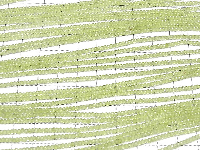 [Video] 1strand $19.99! High Quality Peridot AAA 'Faceted Button Rondelle 1strand beads (aprx.13inch / 32cm)
