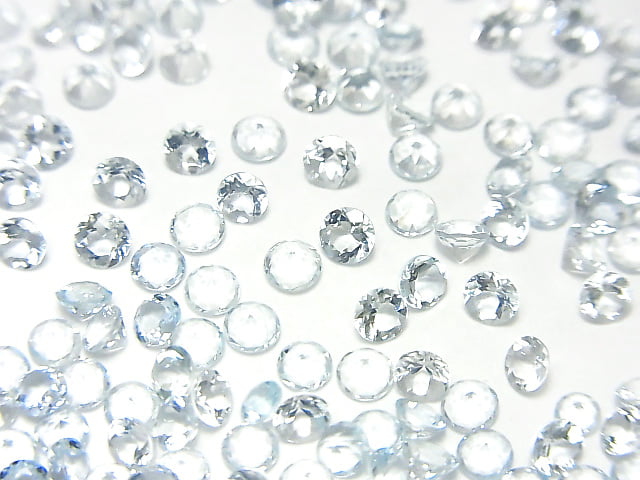 [Video] High Quality Aquamarine AAA Undrilled Round Faceted 3x3mm 5pcs