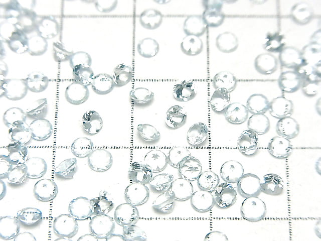 [Video] High Quality Aquamarine AAA Undrilled Round Faceted 3x3mm 5pcs